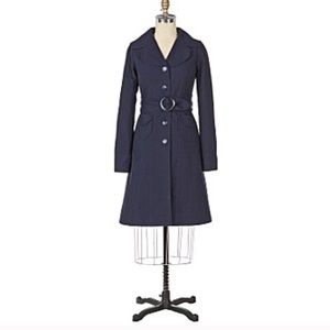 Sitwell Navy A Line Trench Coat Anthropologie